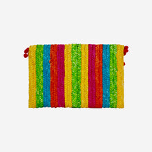 Load image into Gallery viewer, RAINBOW POM CLUTCH
