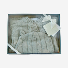 Load image into Gallery viewer, CABLE KNIT SWEATER AND HAT BOXED GIFT SET